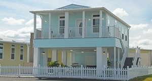 Home on stilts in Ocean Breeze with parking below